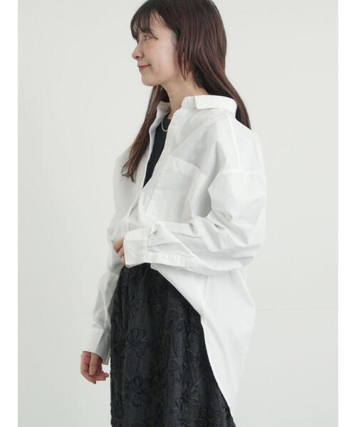 Samansa Mos2（サマンサ モスモス）の「ワンポイント刺繍オーバーシャツ（シャツ/ブラウス・レディース・ブルー/オフホワイト/ストライプ・F）」の15枚目の写真