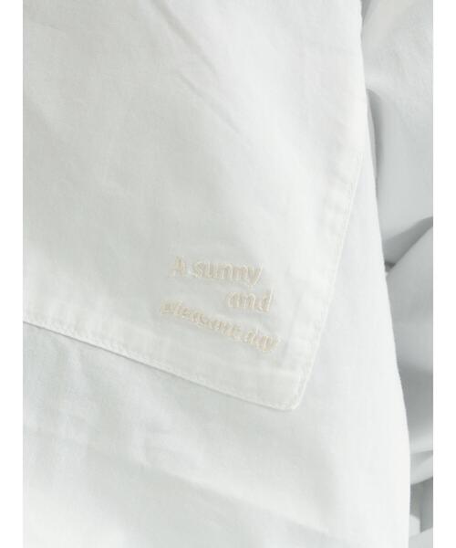 Samansa Mos2（サマンサ モスモス）の「ワンポイント刺繍オーバーシャツ（シャツ/ブラウス・レディース・ブルー/オフホワイト/ストライプ・F）」の16枚目の写真