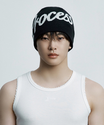 PROCESS（プロセス）の「Applique Beanie - Black（ニットキャップ/ビーニー）」