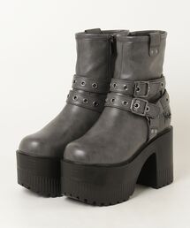 YOSUKE（ヨースケ）の「ヨースケYOSUKEウィメンズ厚底タンクソールハトメリングストレッチブーツ2605024（ブーツ）」