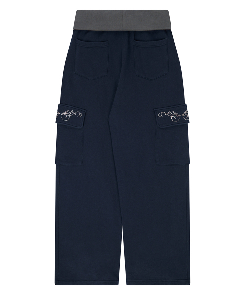 LUVISTRUE（ラヴイズトゥルー）の「EL DAMAGE COLORING TRAINING PANTS(NAVY)（スウェットパンツ・レディース・その他・FREE）」の3枚目の写真