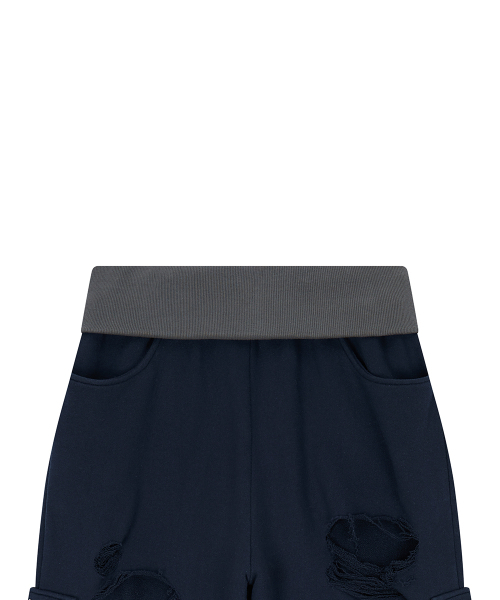 LUVISTRUE（ラヴイズトゥルー）の「EL DAMAGE COLORING TRAINING PANTS(NAVY)（スウェットパンツ・レディース・その他・FREE）」の4枚目の写真
