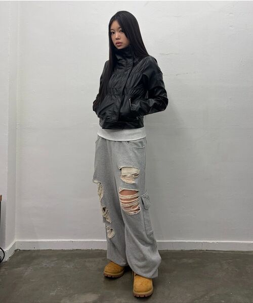 LUVISTRUE（ラヴイズトゥルー）の「EL DAMAGE COLORING TRAINING PANTS(NAVY)（スウェットパンツ・レディース・その他・FREE）」の8枚目の写真