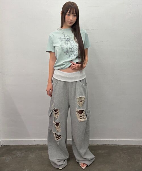 LUVISTRUE（ラヴイズトゥルー）の「EL DAMAGE COLORING TRAINING PANTS(NAVY)（スウェットパンツ・レディース・その他・FREE）」の9枚目の写真