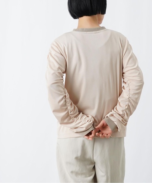 LUCA/LADY LUCK LUCA(ルカ/レディラックルカ)の「LC/LLL ギャザーリブプルオーバー(Tシャツ/カットソー・レディース・ブラック/ブルーグレー/ベージュ・FREE)」の12枚目の写真