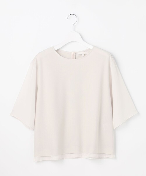 自由区(ジユウク)の「ストレッチアムンゼン Tブラウス(Tシャツ/カットソー・レディース・ベージュ系/ネイビー系/スカイブルー系・48/46/44)」の6枚目の写真