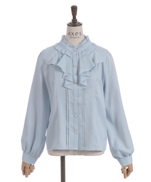 axes femme(アクシーズファム)の「リボンジャボブローチブラウス(シャツ/ブラウス・レディース・ホワイト/ブラック/サックスブルー・MEDIUM/LARGE)」の21枚目の写真