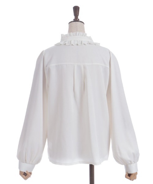 axes femme(アクシーズファム)の「リボンジャボブローチブラウス(シャツ/ブラウス・レディース・ホワイト/ブラック/サックスブルー・MEDIUM/LARGE)」の16枚目の写真