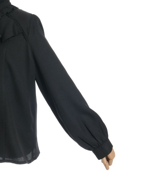 axes femme(アクシーズファム)の「リボンジャボブローチブラウス(シャツ/ブラウス・レディース・ホワイト/ブラック/サックスブルー・MEDIUM/LARGE)」の4枚目の写真