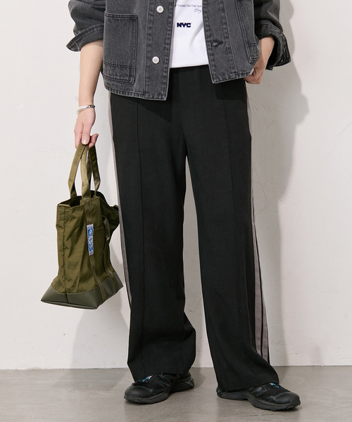 JOURNAL STANDARD（ジャーナルスタンダード）の「リヨセルリネンラインパンツ（スラックス・レディース・ブラック/ライトグレー・36/38）」の9枚目の写真