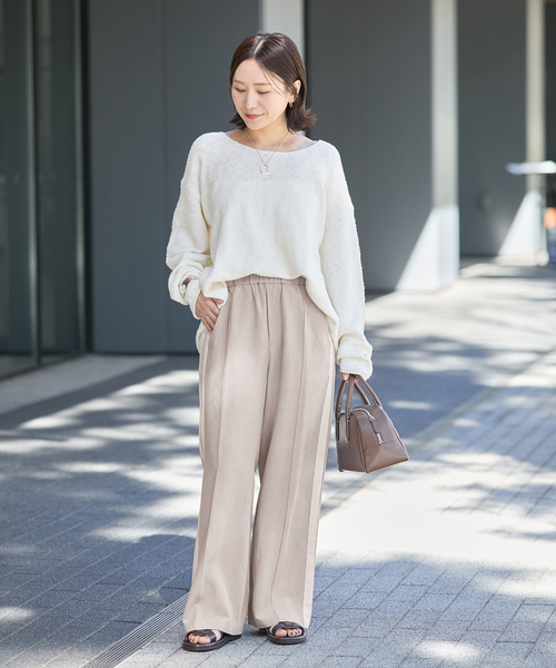 JOURNAL STANDARD（ジャーナルスタンダード）の「リヨセルリネンラインパンツ（スラックス・レディース・ブラック/ライトグレー・36/38）」の10枚目の写真