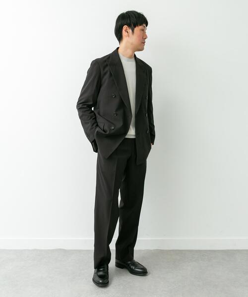 URBAN RESEARCH DOORS(アーバンリサーチドアーズ)の「LIFE STYLE TAILOR TRABESTストライプ2タックパンツ(スーツパンツ・メンズ・ブラック・LARGE/SMALL/X-LARGE/MEDIUM)」の4枚目の写真
