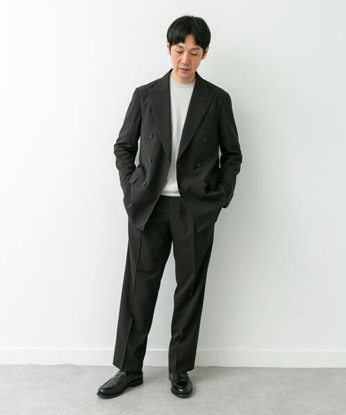 URBAN RESEARCH DOORS(アーバンリサーチドアーズ)の「LIFE STYLE TAILOR TRABESTストライプ2タックパンツ(スーツパンツ・メンズ・ブラック・LARGE/SMALL/X-LARGE/MEDIUM)」の5枚目の写真