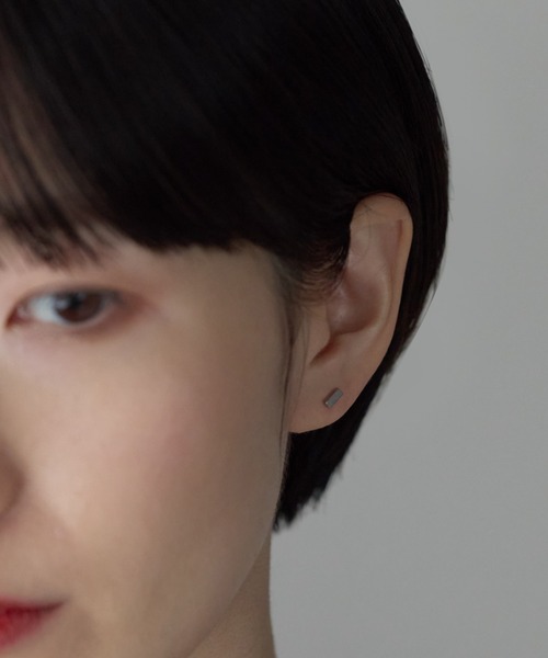 ciite' surgical stainless(シーテサージカルステンレス)の「【金属アレルギー対応】レクタングルバー ピアス(両耳用) サージカルステンレス(ピアス(両耳用)・レディース・シルバー/ゴールド・S/M/L)」の17枚目の写真