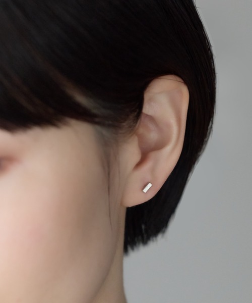 ciite' surgical stainless(シーテサージカルステンレス)の「【金属アレルギー対応】レクタングルバー ピアス(両耳用) サージカルステンレス(ピアス(両耳用)・レディース・シルバー/ゴールド・S/M/L)」の18枚目の写真