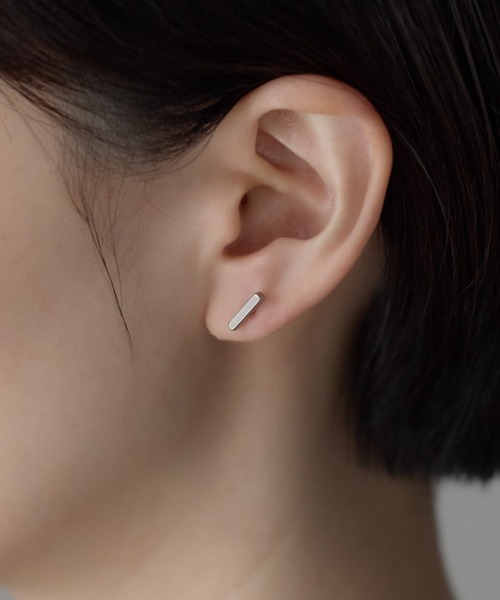 ciite' surgical stainless(シーテサージカルステンレス)の「【金属アレルギー対応】レクタングルバー ピアス(両耳用) サージカルステンレス(ピアス(両耳用)・レディース・シルバー/ゴールド・S/M/L)」の20枚目の写真