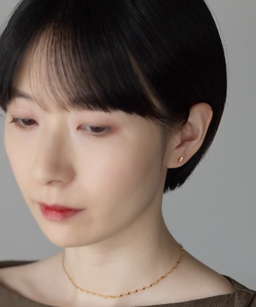 ciite' surgical stainless(シーテサージカルステンレス)の「【金属アレルギー対応】レクタングルバー ピアス(両耳用) サージカルステンレス(ピアス(両耳用)・レディース・シルバー/ゴールド・S/M/L)」の6枚目の写真