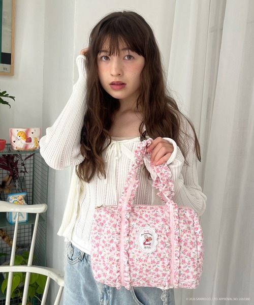 sanrio(サンリオ)の「【MARRONCREAM】QUILTING MINI BAG(ハンドバッグ・レディース・ピンク/ホワイト×ライトピンク/オフホワイト・FREE)」の12枚目の写真