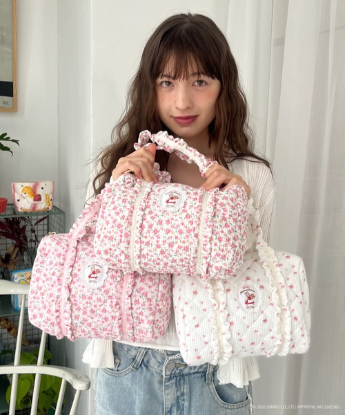 sanrio(サンリオ)の「【MARRONCREAM】QUILTING MINI BAG(ハンドバッグ・レディース・ピンク/ホワイト×ライトピンク/オフホワイト・FREE)」の11枚目の写真