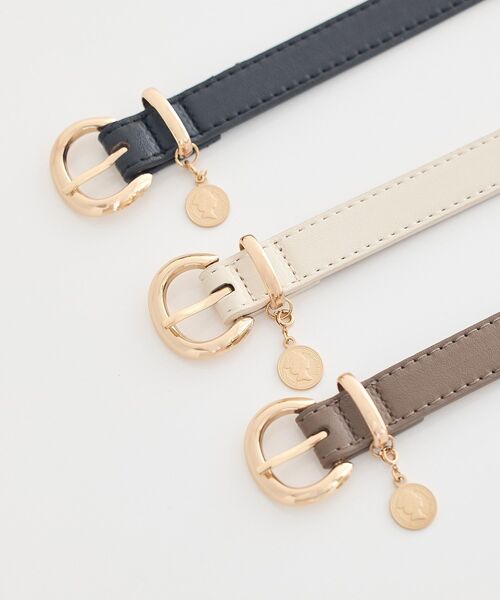 earth music&ecology（アースミュージックアンドエコロジー）の「コインベルト（ベルト・レディース・ダークブラウン/ブラック/オフホワイト・FREE）」の4枚目の写真