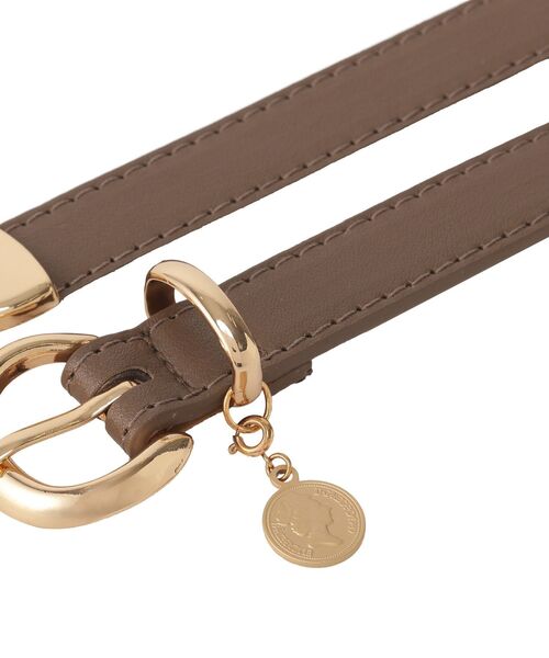 earth music&ecology（アースミュージックアンドエコロジー）の「コインベルト（ベルト・レディース・ダークブラウン/ブラック/オフホワイト・FREE）」の10枚目の写真