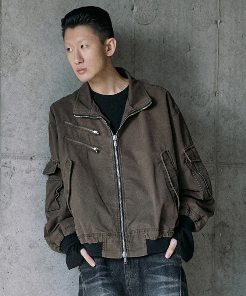 P.IN.O(ピインオ)の「ハイネックフライトジャケット - ブラウン(その他アウター・メンズ・その他・MEDIUM/LARGE)」の1枚目の写真