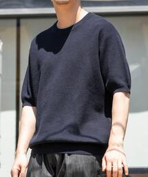 URBAN RESEARCH ROSSO MEN | 『WEB限定』変形カノコ半袖クルーネックニット(ニット/セーター)