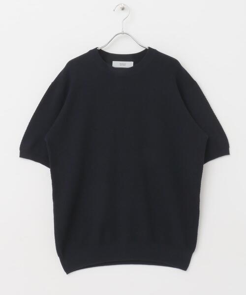 URBAN RESEARCH ROSSO MEN（アーバンリサーチロッソメン）の「『WEB限定』変形カノコ半袖クルーネックニット（ニット/セーター・メンズ・ブラック/ライトグレー/カーキ/ネイビー・MEDIUM/LARGE）」の13枚目の写真