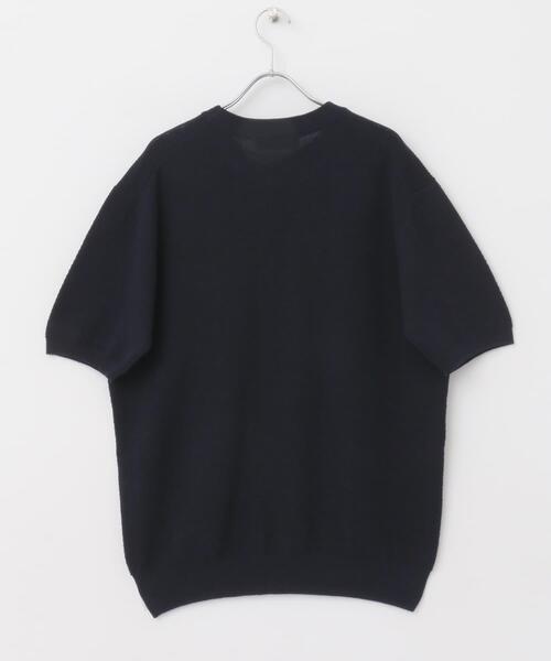 URBAN RESEARCH ROSSO MEN（アーバンリサーチロッソメン）の「『WEB限定』変形カノコ半袖クルーネックニット（ニット/セーター・メンズ・ブラック/ライトグレー/カーキ/ネイビー・MEDIUM/LARGE）」の14枚目の写真
