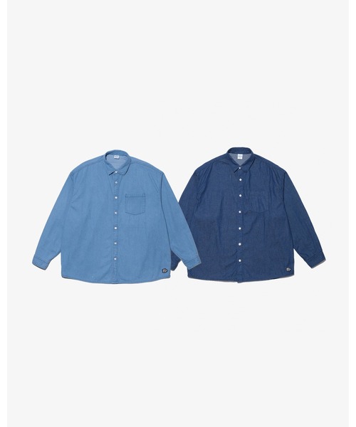 KEBOZ(ケボズ)の「DENIM SHIRT(シャツ/ブラウス・メンズ・ブルー/インディゴブルー・M/L/XL)」の11枚目の写真