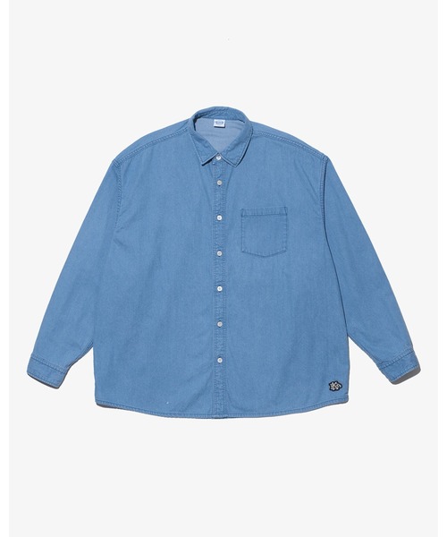 KEBOZ(ケボズ)の「DENIM SHIRT(シャツ/ブラウス・メンズ・ブルー/インディゴブルー・M/L/XL)」の3枚目の写真