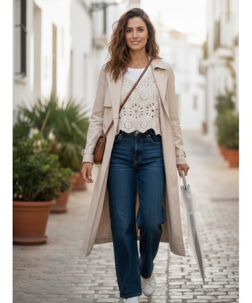 Day and Grade（デイアンドグレイド）の「クロシェ編みモチーフ ショート丈ビスチェ【 かぎ針編み】（ニット/セーター・レディース・アイボリー・FREE）」の3枚目の写真