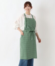one'sterrace（ワンズテラス）の「カラードギンガム ロングエプロン（エプロン）」