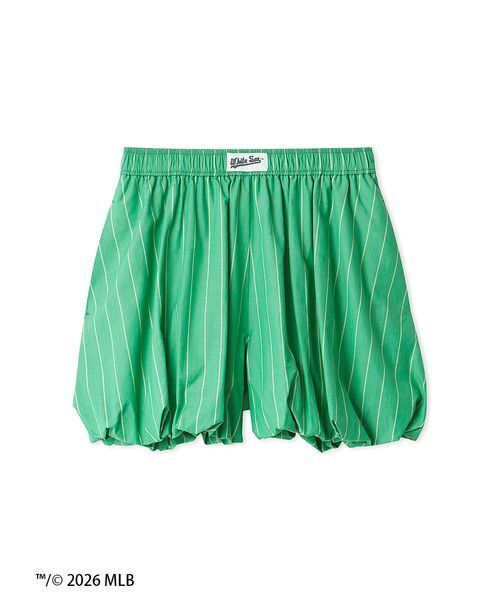 SNIDEL（スナイデル）の「【MLB】Sustainableバルーンショートパンツ（その他パンツ・レディース・ブルー/ピンク/グリーン・1/0）」の2枚目の写真