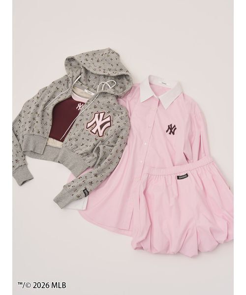 SNIDEL（スナイデル）の「【MLB】Sustainableバルーンショートパンツ（その他パンツ・レディース・ブルー/ピンク/グリーン・1/0）」の5枚目の写真