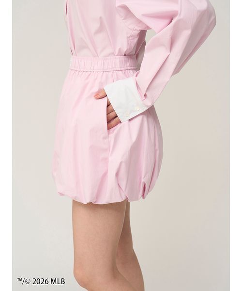 SNIDEL（スナイデル）の「【MLB】Sustainableバルーンショートパンツ（その他パンツ・レディース・ブルー/ピンク/グリーン・1/0）」の9枚目の写真