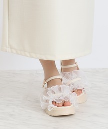 ASTORIA ODIER | シアークロスフリル厚底サンダル(サンダル)