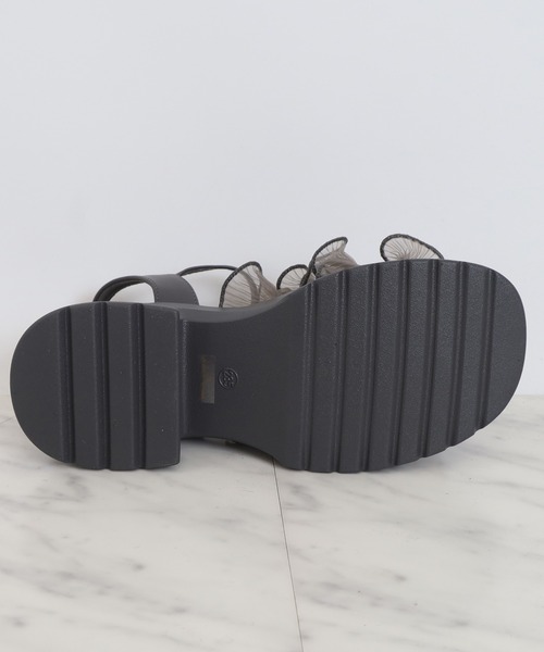 ASTORIA ODIER（アストリアオディール）の「シアークロスフリル厚底サンダル（サンダル・レディース・アイボリー/ブラック/チャコールグレー・SMALL/MEDIUM/LARGE）」の19枚目の写真