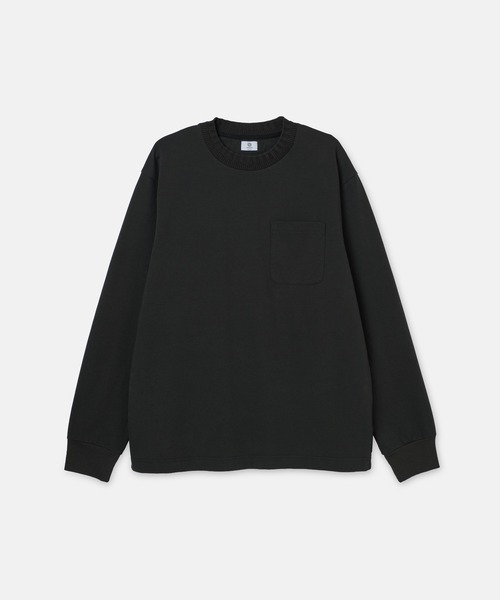SEAGREEN（シーグリーン）の「SEAGREEN(シーグリーン) KNIT RIB LONG T-SHIRT（Tシャツ/カットソー・メンズ・サックスブルー/ブラック/ホワイト/ネイビー・4/3/2）」の3枚目の写真
