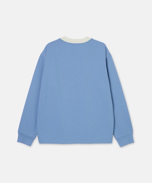 SEAGREEN（シーグリーン）の「SEAGREEN(シーグリーン) KNIT RIB LONG T-SHIRT（Tシャツ/カットソー・メンズ・サックスブルー/ブラック/ホワイト/ネイビー・4/3/2）」の5枚目の写真