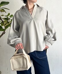 un dix cors | パウダーストレッチブラウス(シャツ/ブラウス)