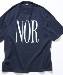 限定展開 ビッグシルエット プリント クルーネック Tシャツ / NOR