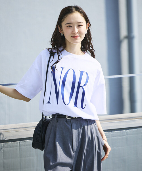 FREAK'S STORE(フリークスストア)の「限定展開 ビッグシルエット プリント クルーネック Tシャツ / NOR(Tシャツ/カットソー・メンズ・ネイビー/スミクロ/ホワイト/ブラウン・SMALL/MEDIUM/LARGE)」の19枚目の写真