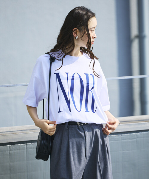 FREAK'S STORE(フリークスストア)の「限定展開 ビッグシルエット プリント クルーネック Tシャツ / NOR(Tシャツ/カットソー・メンズ・ネイビー/スミクロ/ホワイト/ブラウン・SMALL/MEDIUM/LARGE)」の20枚目の写真