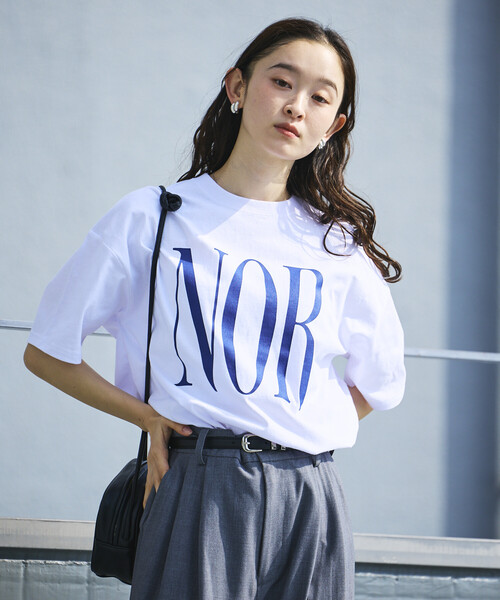 FREAK'S STORE(フリークスストア)の「限定展開 ビッグシルエット プリント クルーネック Tシャツ / NOR(Tシャツ/カットソー・メンズ・ネイビー/スミクロ/ホワイト/ブラウン・SMALL/MEDIUM/LARGE)」の21枚目の写真