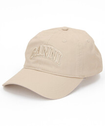 GANNI | GANNI/ガニー Washed Cotton Canvas Cap / A6901 / ベースボール ロゴ キャップ(キャップ)