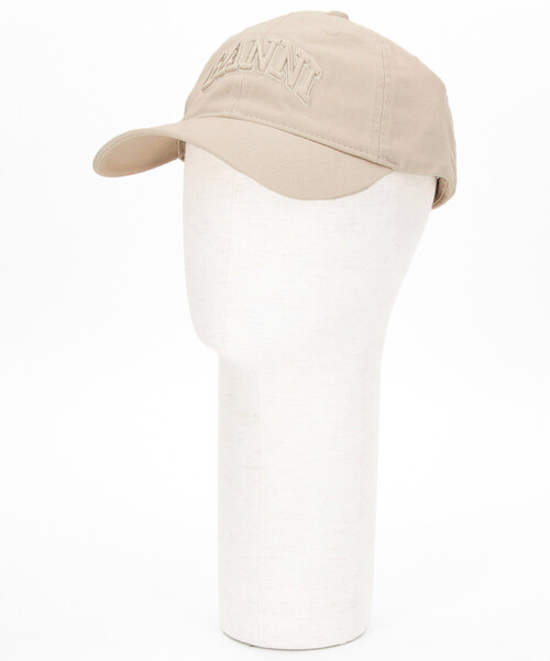 GANNI（ガニー）の「GANNI/ガニー Washed Cotton Canvas Cap / A6901 / ベースボール ロゴ キャップ（キャップ・レディース・オフホワイト・ONE SIZE）」の10枚目の写真