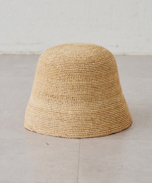 LOUNGEDRESS（ラウンジドレス）の「【GALENA/ガレナ】ラフィアバケットハット（ハット・レディース・ベージュ・FREE）」の2枚目の写真