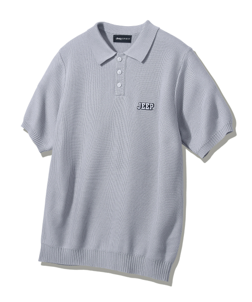JEEP(ジープ)の「WAVY ワッフルカラー半袖ニット (JQ5KTU011LR)(ニット/セーター・レディース・その他・SMALL/MEDIUM/LARGE/X-LARGE)」の1枚目の写真