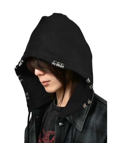 ALICE HOLLYWOOD(アリスハリウッド)の「OVERSIZE HOODED FLANNEL SHIRT(シャツ/ブラウス・メンズ・チャコールグレー/ホワイト・LARGE/X-LARGE/SMALL/MEDIUM)」の10枚目の写真